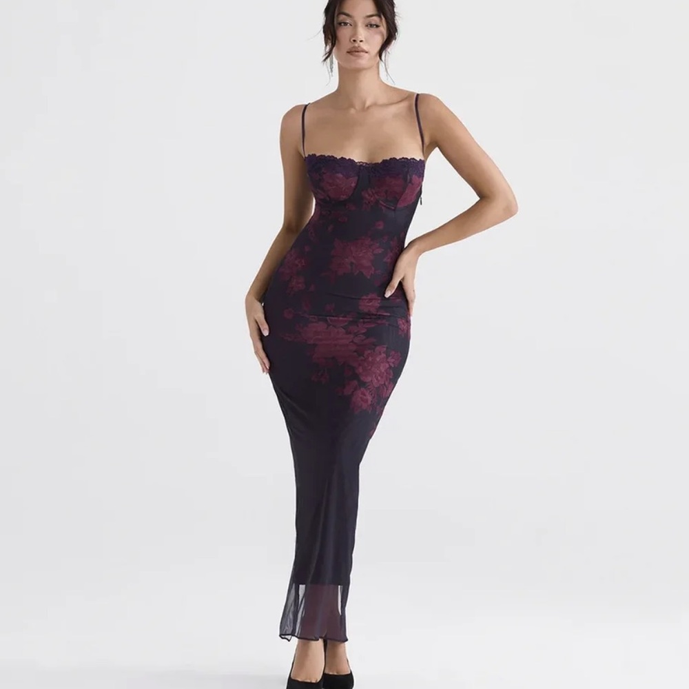 Spaghetti Strap Floral Print Maxi